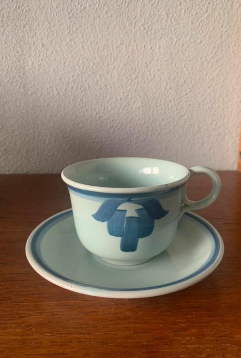 Bo Fajans Gefle SwedenTermo kop en schotels (3), Antiek en Kunst, Antiek | Servies los, Verzenden