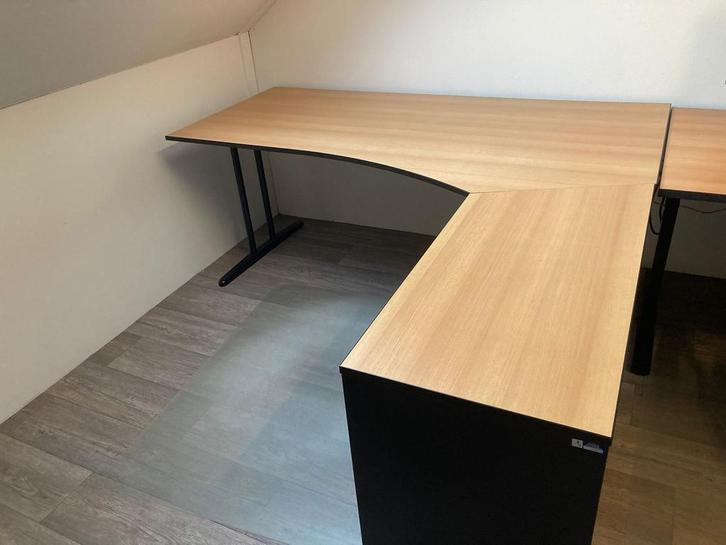 Hoekbureau met kast, Huis en Inrichting, Bureaus, Gebruikt, Bureau, Ophalen