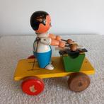 Vintage Houten trek poppetje met xylofoon., Ophalen