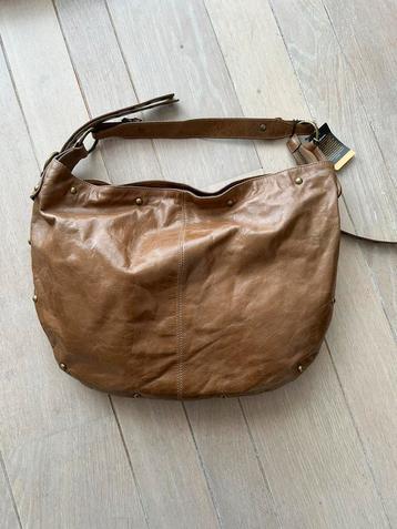 Nieuwe Claudio Ferrici handtas – Vintage leer – bruin/cognac beschikbaar voor biedingen