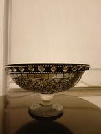 Mozaiek schaal op poot, Huis en Inrichting, Ophalen of Verzenden, Rond, Glas