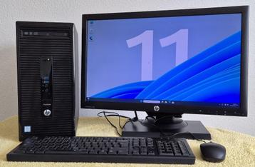 Snelle Computer van HP Incl 24 Inch Grote LCD Win 11 Koopje beschikbaar voor biedingen