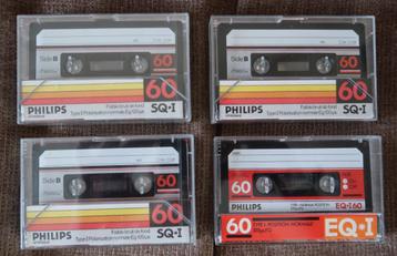 3x SQ-I60 en 1x EQ-I60 Philips cassettes (2 nog nieuw) beschikbaar voor biedingen
