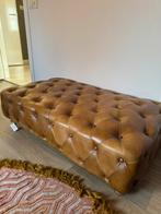 Clayre & Eef grote hocker leder, Ophalen, Chesterfield, Leer, Rechthoekig