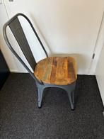 Twee stuks Industriële Eetkamerstoelen - Stoer & Uniek!, Gebruikt, Ophalen of Verzenden, Hout, Eén
