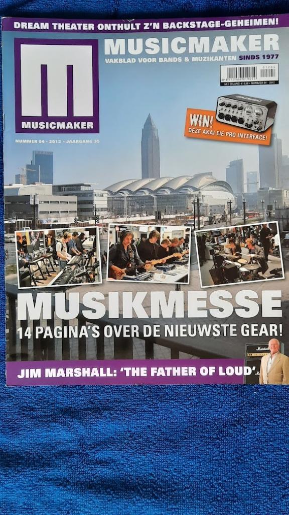 MusicMaker 4-2012 Dream Theater Musikmesse Jim Marshall, Boeken, Tijdschriften en Kranten, Zo goed als nieuw, Muziek, Film of Tv