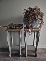 2 landelijke Bijzettafeltje, Huis en Inrichting, Tafels | Bijzettafels, Minder dan 55 cm, Www.vrumdwonen.nl, Het Logement 9, Vierkant