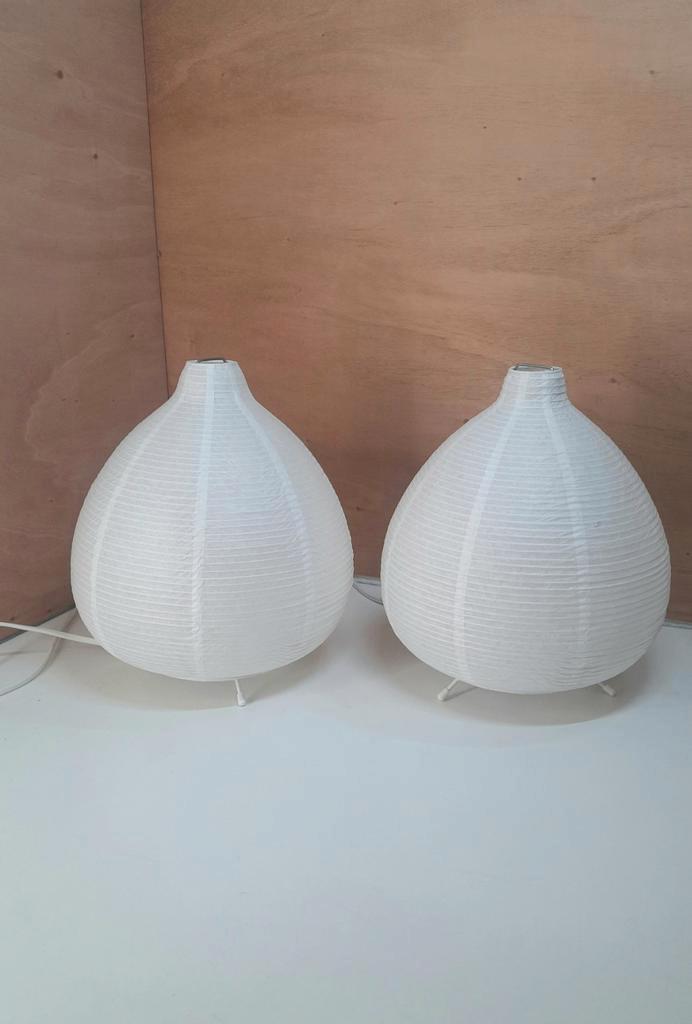 Twee ikea papier lampen type väte,lees de beschrijving., Huis en Inrichting, Lampen | Tafellampen, Zo goed als nieuw, Minder dan 50 cm