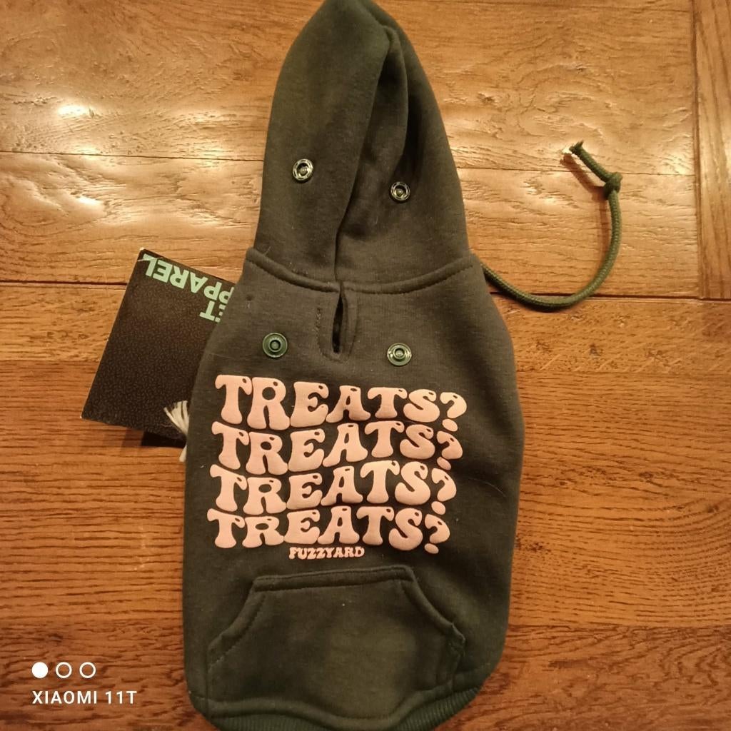Fuzzyard Treats Hoodie Donkergroen - ongedragen, Ophalen of Verzenden, Nieuw, Hondenjas