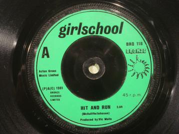 Girlschool 7" Vinyl Single: ‘Hit & Run’ (UK) beschikbaar voor biedingen