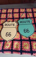 💐WANDBORD HOUT ROUTE 66 GEEL-ZWART OF GROEN-ZWART, Ophalen of Verzenden, Zo goed als nieuw