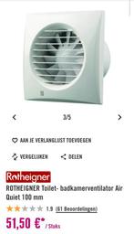 Badkamer Toilet ventilator nieuw, Doe-het-zelf en Verbouw, Ventilatie en Afzuiging, Ophalen, Nieuw, Ventilator