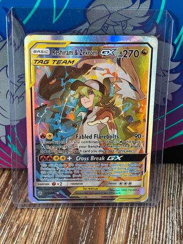 Reshiram & Zekrom GX - Zeldzame Pokémonkaart! beschikbaar voor biedingen