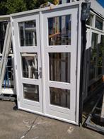 Kozijn met dubbele tuindeuren, Ophalen, Glas, 120 cm of meer, 215 cm of meer