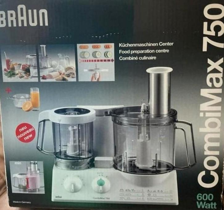 Braun CombiMax Keukenmachine, Witgoed en Apparatuur, Keukenmixers, Gebruikt, 2 tot 3 liter, 3 snelheden of meer, Vaatwasserbestendig