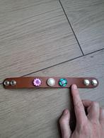 N45 Armband met drukknopen, Ophalen of Verzenden, Gebruikt, Bruin, Overige materialen