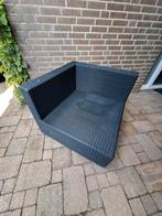 Wicker Tuinzit Hoekdeel, hocker en tafel, Tuin en Terras, Ophalen, Gebruikt, Wicker