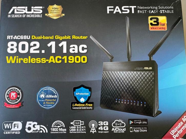 ASUS RT-AC68U Router, Computers en Software, Routers en Modems, Gebruikt, Router, Ophalen