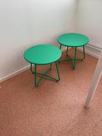 2 Bijzet-tafels, Minder dan 55 cm, Metaal of Aluminium, Rond, Zo goed als nieuw