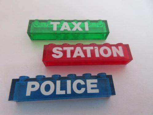 nr. 6711, 3 transparante stenen met opdruk. Verzenden kan., Kinderen en Baby's, Speelgoed | Duplo en Lego, Zo goed als nieuw, Lego