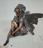 Bronzen beeld/ ZITTEND ELFJE /FEE / ENGEL, Antiek en Kunst, Ophalen of Verzenden