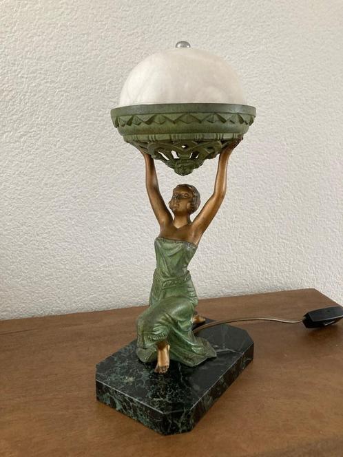 lady lamp art deco Enrique Molins-Balleste tafellamp Frans, Antiek en Kunst, Antiek | Lampen, Ophalen of Verzenden