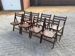 Partij houten klapstoelen, Ophalen, Gebruikt, Bruin, Onbekend
