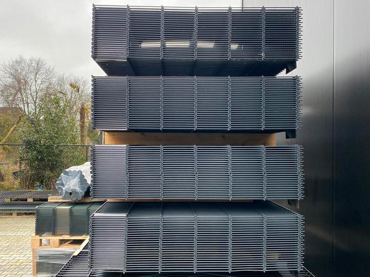 10 meter dubbelstaafmat hekwerk, hoogte 163 centimeter!, Tuin en Terras, Tuinhekken en Hekwerk, Zo goed als nieuw, Dubbelstaafmat hekwerk