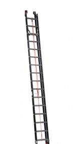 Alga schuifladder 2 delig (optrekladder) 2x20, Doe-het-zelf en Verbouw, Ladders en Trappen, Ophalen, Zo goed als nieuw, Ladder