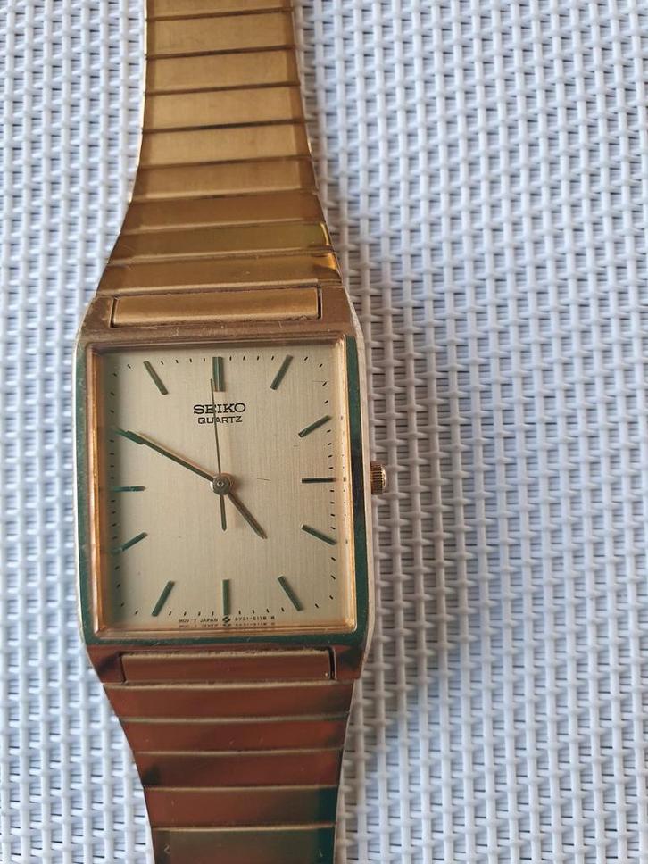 SEIKO herenhorloge doublé., Sieraden, Tassen en Uiterlijk, Horloges | Antiek, Polshorloge, Seiko, Staal, 1960 of later, Met bandje