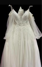 Trouwjurk Koonings glitter tule mouwtjes boho, Ophalen of Verzenden, Zo goed als nieuw, Wit, Trouwjurk