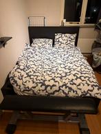 Ikea malm bed zwartbruin 140x200 met 2 lades, Ophalen, Gebruikt, Zwart, Tweepersoons