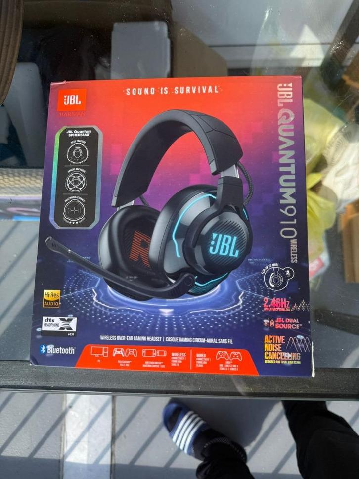 JBL quantum 910p Zwart, Computers en Software, Headsets, Zo goed als nieuw, Draadloos, Gaming headset, Mute-functie, Ophalen