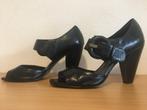 Manfield. Zwarte sandalen. Maat 38, Zwart, Zo goed als nieuw, Manfield, Sandalen of Muiltjes