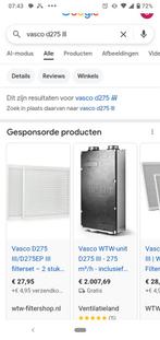 De laatste!! Vasco WTW ventilatie unit 275 m3/h, Ophalen, Nieuw, Ventilator en Afzuiger