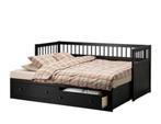 Ikea bedbank Hemnes zwart, Huis en Inrichting, Slaapkamer | Bedden, Ophalen, Zwart, Tweepersoons, Zo goed als nieuw