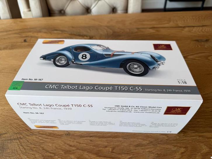 1:18 Talbot Lago Coupe T150 C-SS 24H France 1939 CMC M-167, Hobby en Vrije tijd, Modelauto's | 1:18, Nieuw, Auto, Overige merken