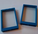 2 stuks blauwe lego ramen incl. "glas", Ophalen of Verzenden, Gebruikt, Losse stenen, Lego