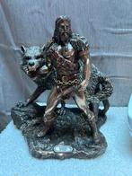 Noorse God Tyr en de Binding van Fenrir Gebronsd beeld, Ophalen of Verzenden, Zo goed als nieuw