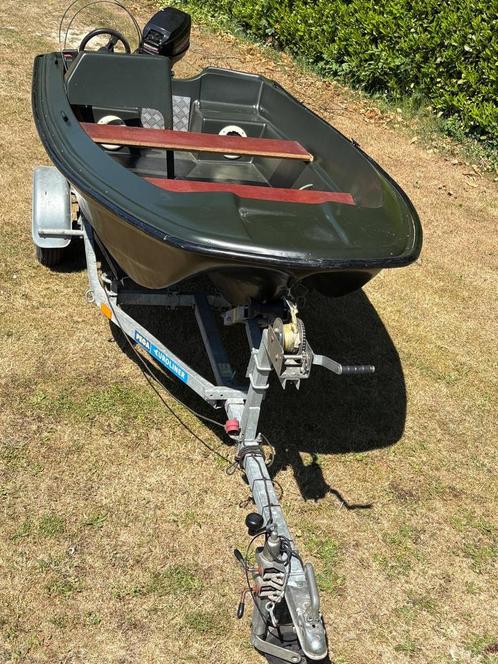 Riga masterfish met mercury 10pk plus trailer, Watersport en Boten, Accessoires en Onderhoud, Zo goed als nieuw, Ophalen