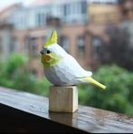 Vogel houtgesneden beeldje, Verzenden, Zo goed als nieuw, Dier