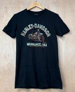 Harley Davidson t-shirt met front en backprint - Maat S, Kleding | Heren, T-shirts, Zwart, Ophalen of Verzenden, Zo goed als nieuw