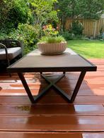 Hartman tuintafel metaal met stenen blad, Ophalen, Zo goed als nieuw