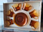 6 vintage kop en en schotel, Ophalen, Overige stijlen, Kop(pen) en/of Schotel(s), Glas