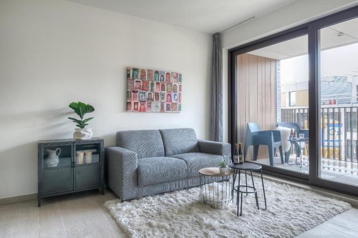 Showmodel: bankstel Aberdeen 2P midden grijs, Huis en Inrichting, Banken | Bankstellen, Zo goed als nieuw, Rechte bank, Tweepersoons