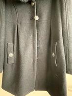 Zwarte winterjas met gebreide kraag - Maat 42, Kleding | Dames, Ophalen of Verzenden, Zo goed als nieuw, Maat 42/44 (L), Zwart