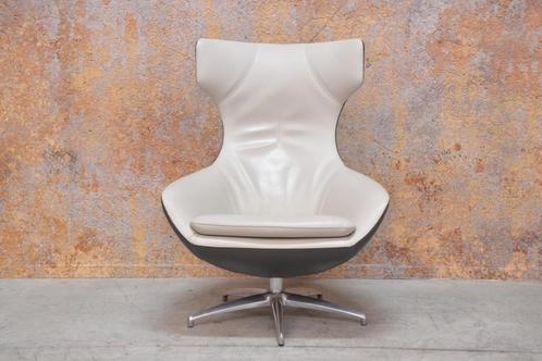 ZGANieuw! fraaie leren Leolux Caruzzo design draaifauteuil, Huis en Inrichting, Fauteuils, Zo goed als nieuw, Leer, Metaal, 50 tot 75 cm