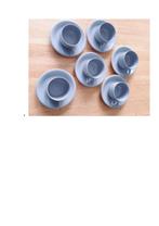 servies 6 gebakschoteltjes en 6 kop en schotels grijs Ikea, Huis en Inrichting, Ophalen of Verzenden, Zo goed als nieuw, Overige stijlen