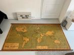Antieke Wereldkaart Philips' Schoolplaat 1920, Ophalen of Verzenden, Aardrijkskunde