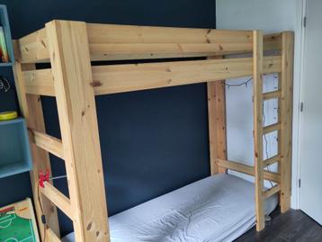 Hoogslaper hout 170cm, incl. matras 80x200cm & lattenbodem beschikbaar voor biedingen